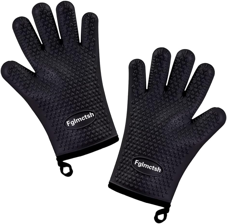 Oven Mitt Silicone - Silicone Oven Mitts, Heat Resistant BBQ