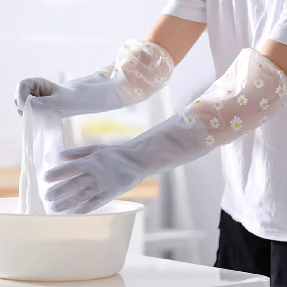 1 Pair Rubber Gloves Long Slee - Dish Glove Rubber recensie en prijs