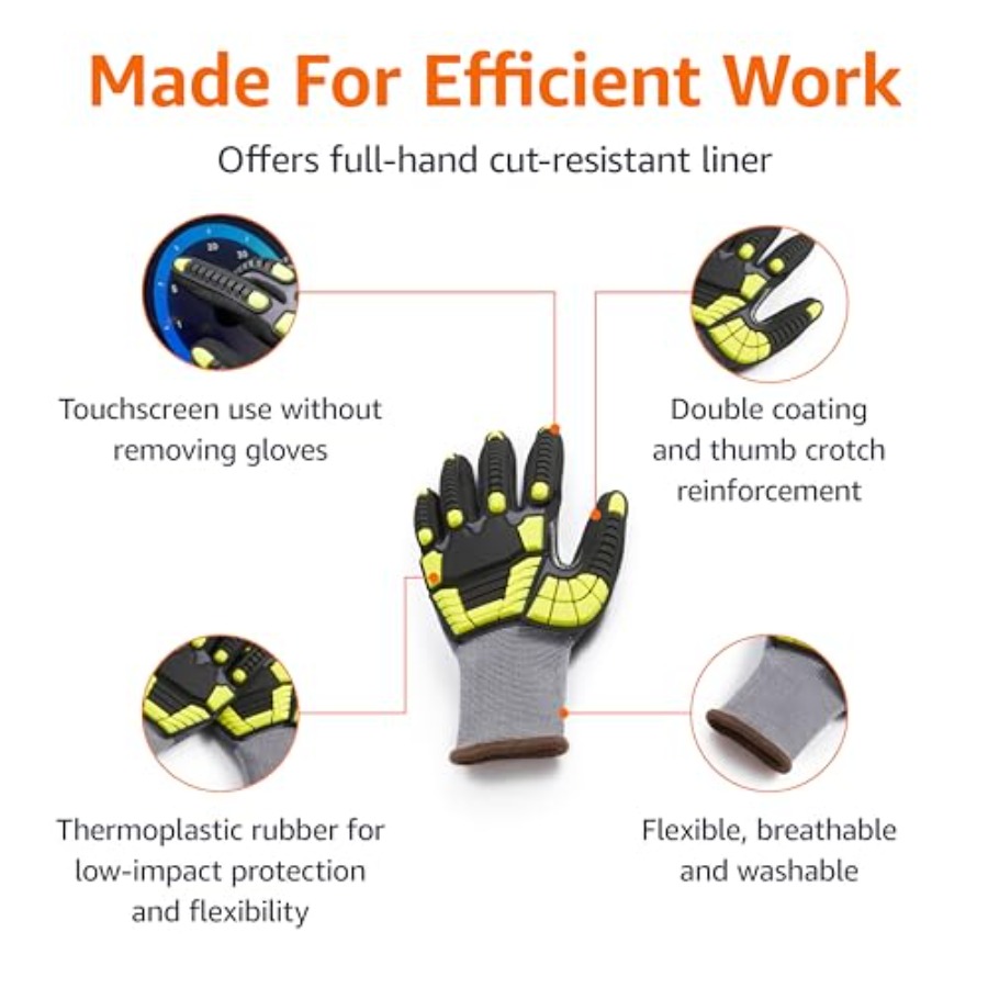 Safety work gloves for industr - Work Glove Impact recensie en prijs