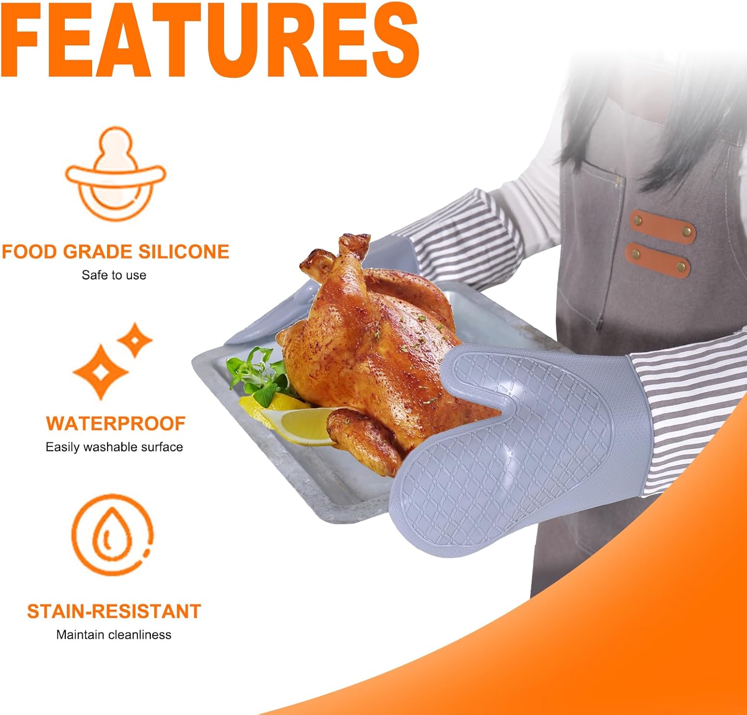 Silicone Oven Mitts, 500°F Hea - Oven Mitt Silicone recensie en prijs