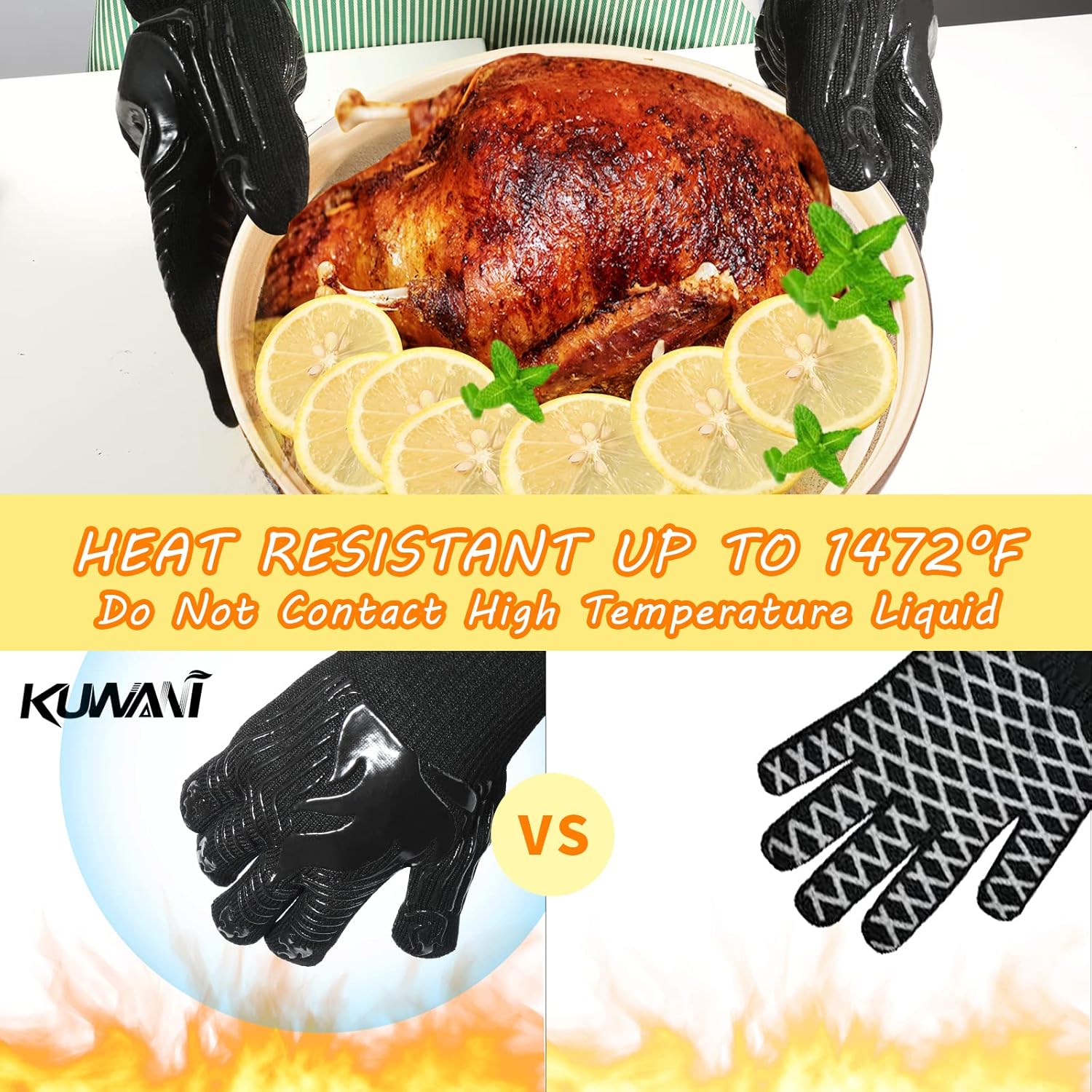 BBQ Gloves, 1472°F Heat Resist - Heat Resistant Glove recensie en prijs