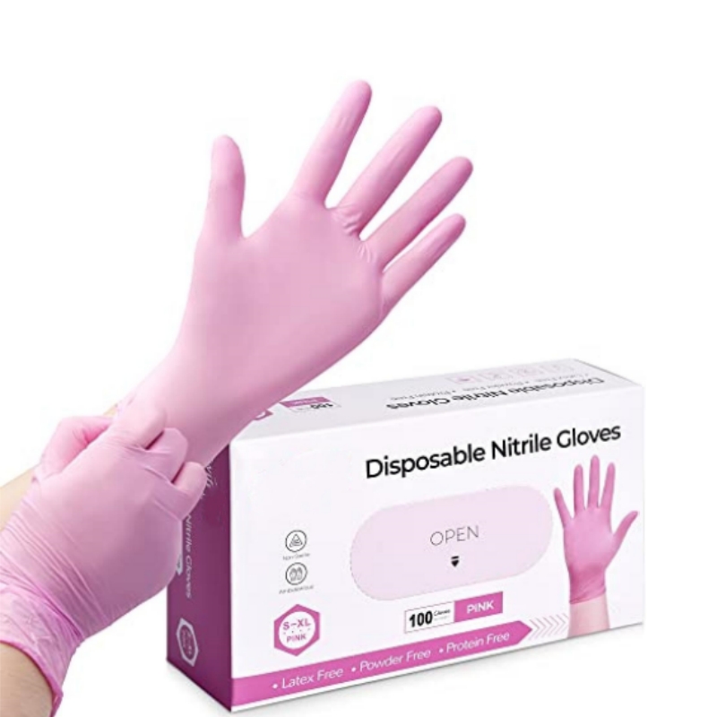 Pink Nitrile Disposable Gloves - Latex Disposable Glove recensie en prijs