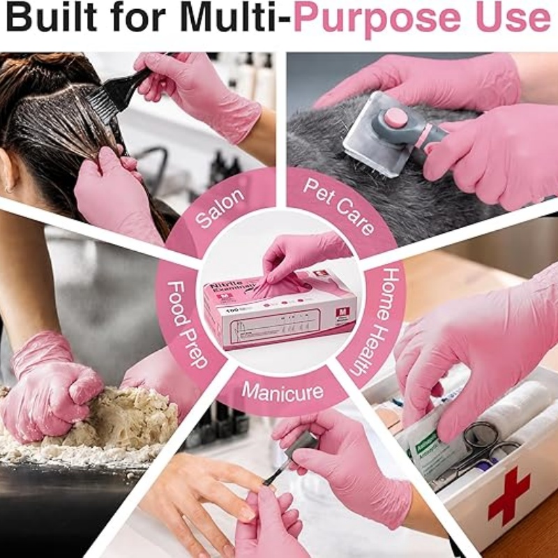 Pink Nitrile Disposable Gloves - Latex Disposable Glove recensie en prijs