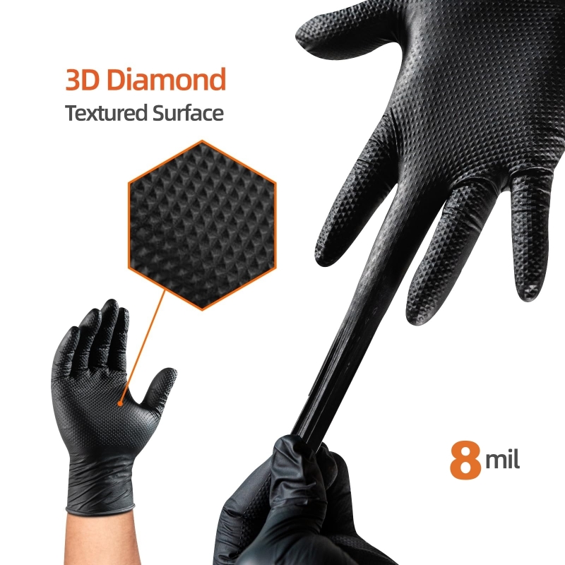 8Mil Heavy Duty Black Nitrile  - Nitrile Mechanic Glove recensie en prijs