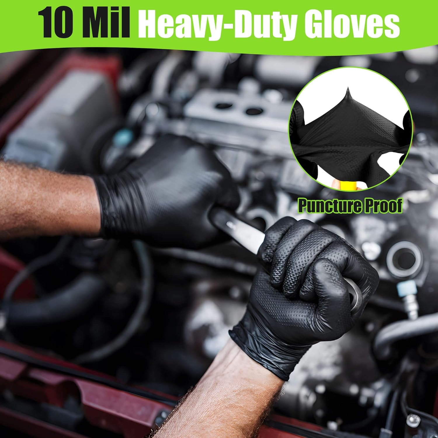 10 Mil Nitrile Gloves Large -  - Nitrile Mechanic Glove recensie en prijs