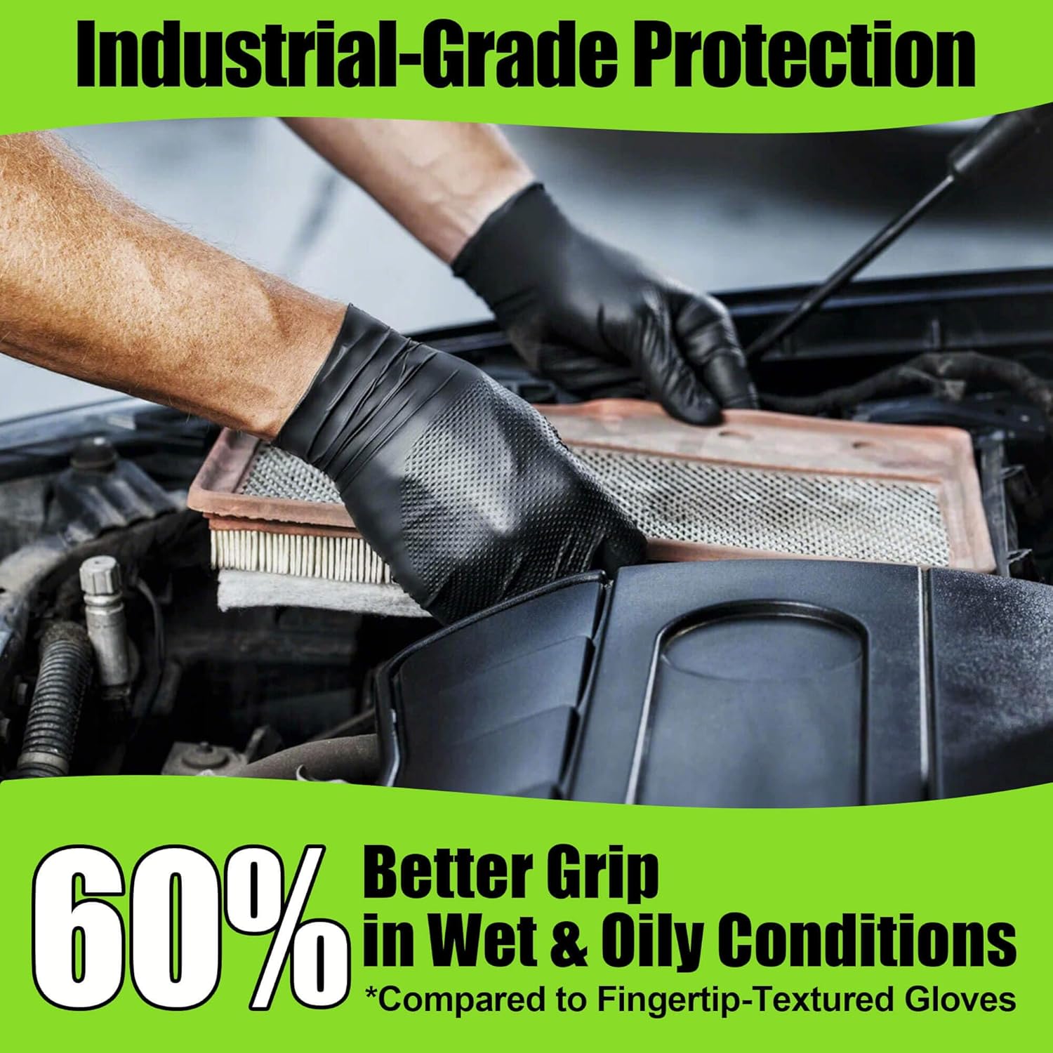 10 Mil Nitrile Gloves Large -  - Nitrile Mechanic Glove recensie en prijs