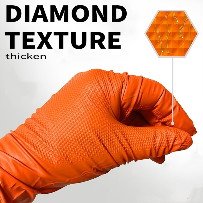 Heavy Duty Orange Nitrile Glov - Nitrile Mechanic Glove recensie en prijs