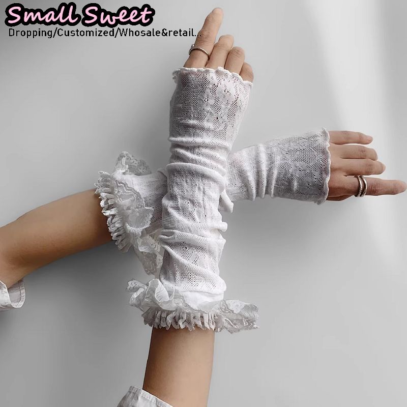 Women's Harajuku White Arm Sle - Fingerless Glove Knit recensie en prijs