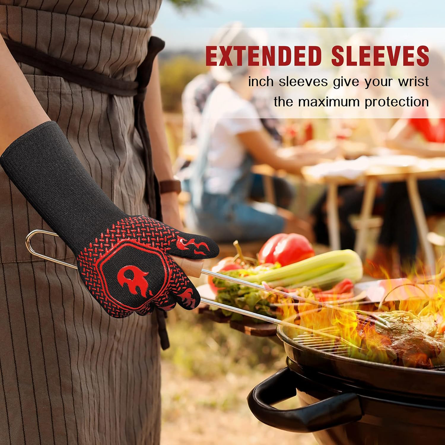BBQ Grill Gloves High Temp Res - Oven Mitt Silicone recensie en prijs