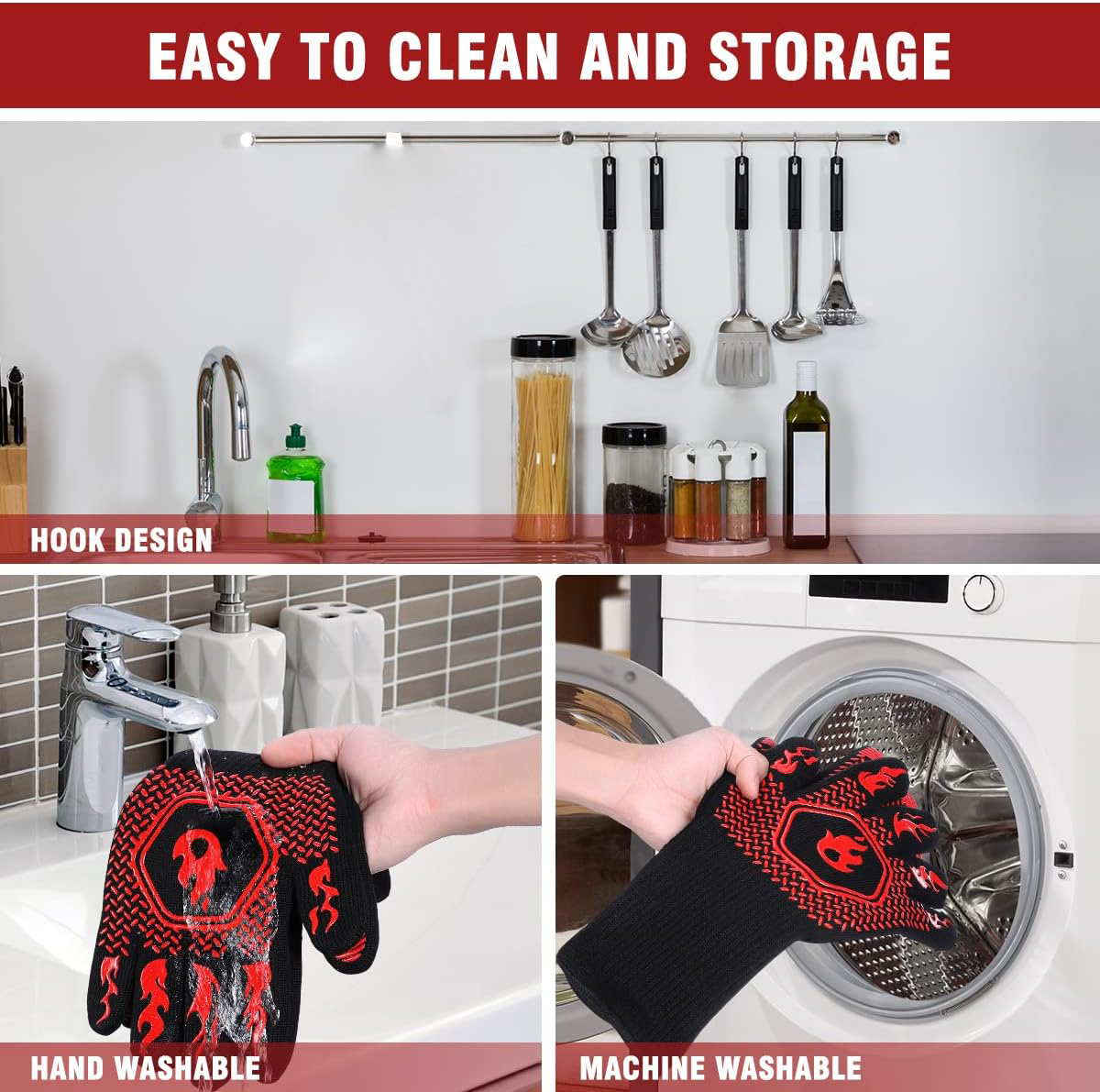 BBQ Grill Gloves High Temp Res - Oven Mitt Silicone recensie en prijs