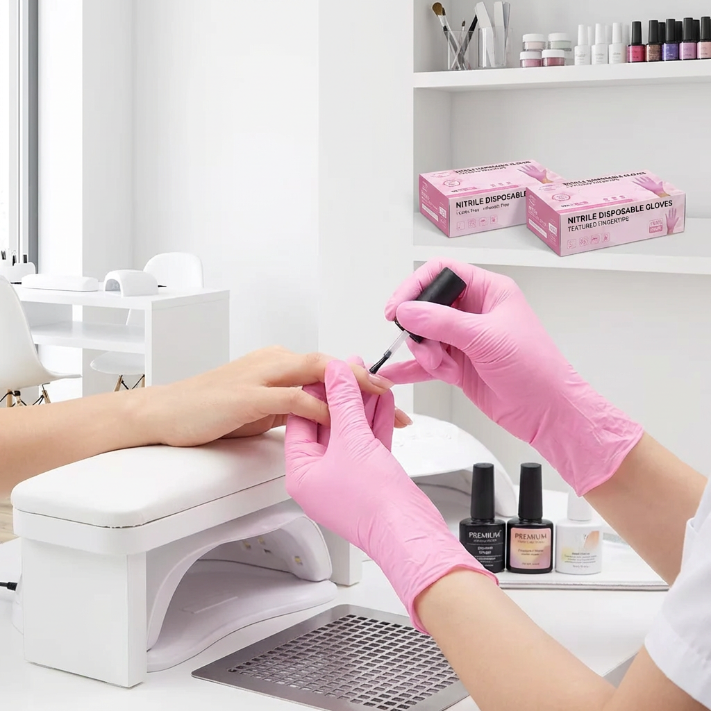 Simple Pink Nitrile Gloves 100 - Rubber Glove Cleaning recensie en prijs