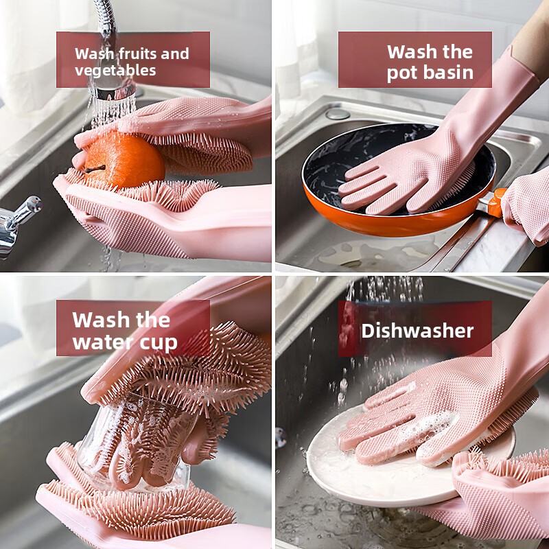 Silicone dishwashing gloves, m - Dish Glove Rubber recensie en prijs