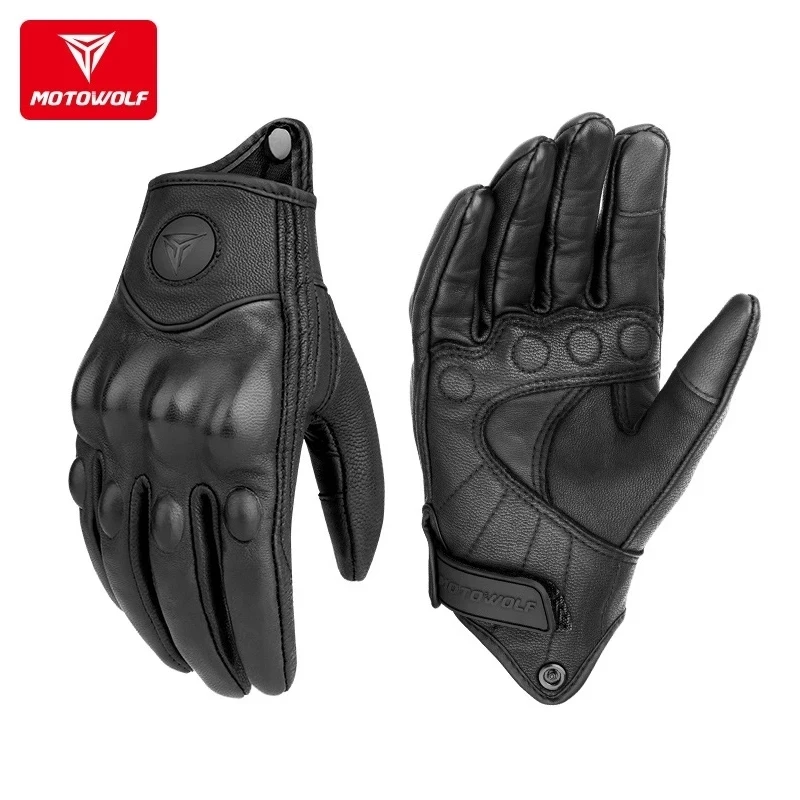 Leather Motorcycle Gloves Men' - Motorcycle Glove Knuckle recensie en prijs