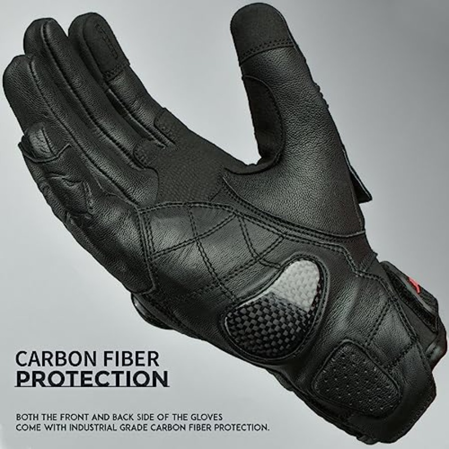 Leather Motorcycle Gloves for  - Motorcycle Glove Knuckle recensie en prijs