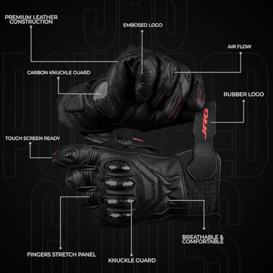 Leather Motorcycle Gloves for  - Motorcycle Glove Knuckle recensie en prijs