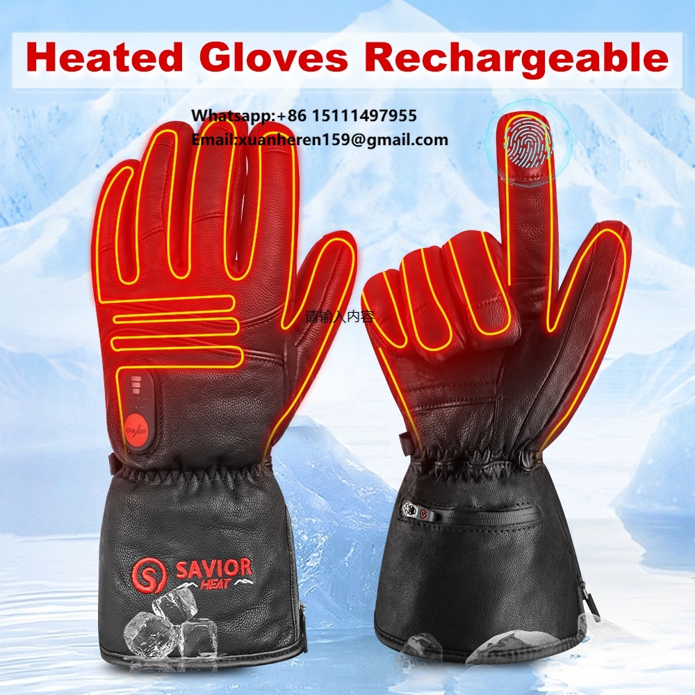 Heated Leather Gloves Men Wome - Ski Glove Waterproof recensie en prijs