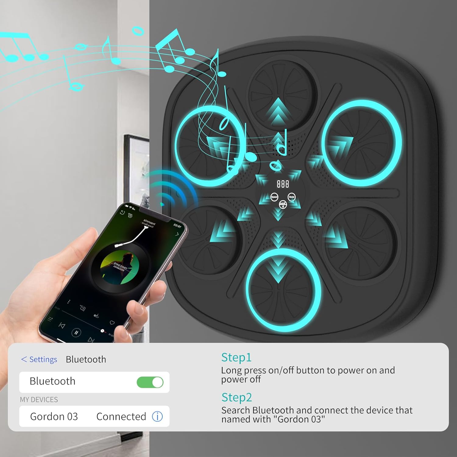 Wall Mounted Music Boxing Mach - Workout Glove Gym recensie en prijs
