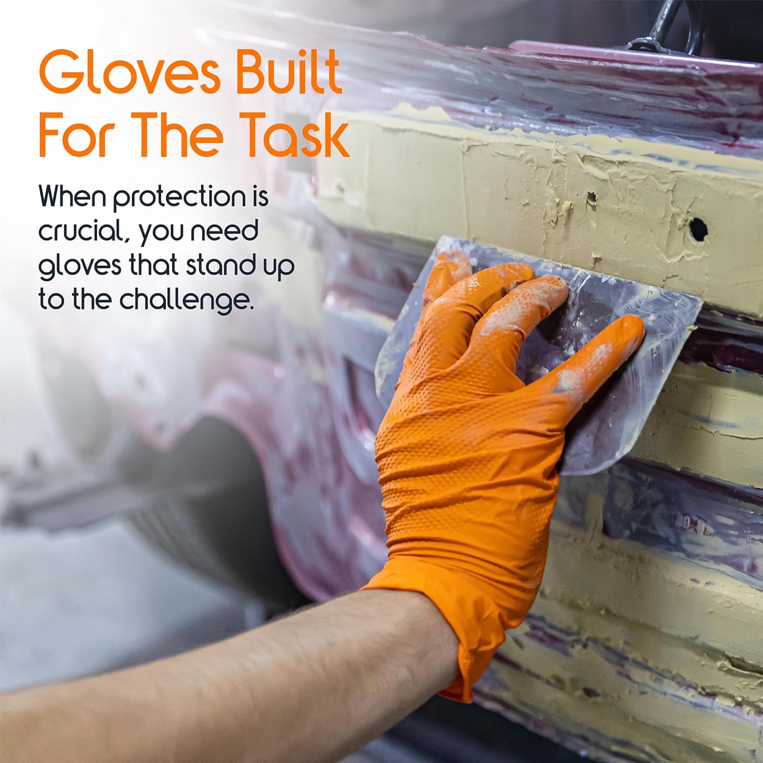 Heavy Duty Orange Nitrile Glov - Nitrile Mechanic Glove recensie en prijs
