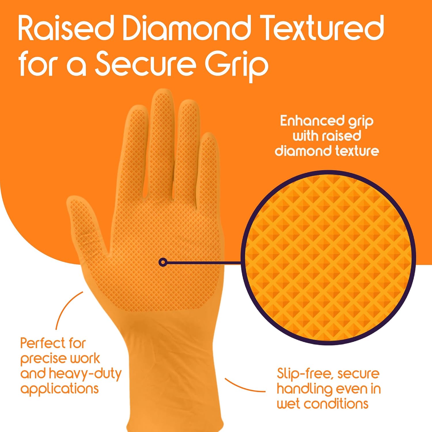 Heavy Duty Orange Nitrile Glov - Nitrile Mechanic Glove recensie en prijs