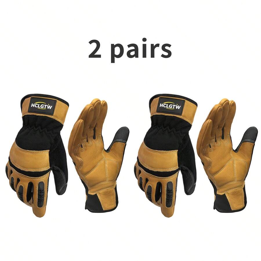 Two Pairs Of Brown Leather Glo - Work Glove Impact recensie en prijs