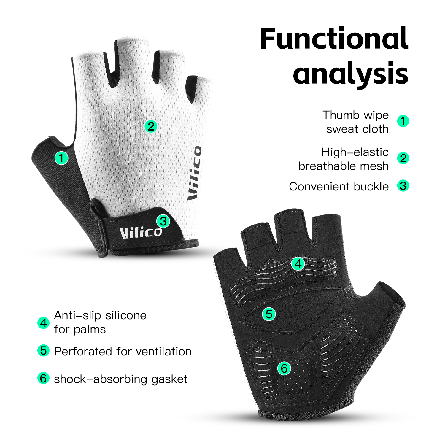 VILICO Breathable Half Finger  - Workout Glove Gym recensie en prijs