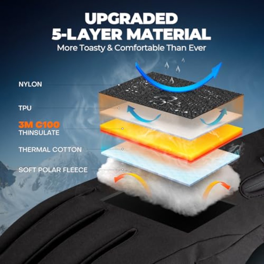 krosa Winter Gloves For Men Wo - Ski Glove Waterproof recensie en prijs
