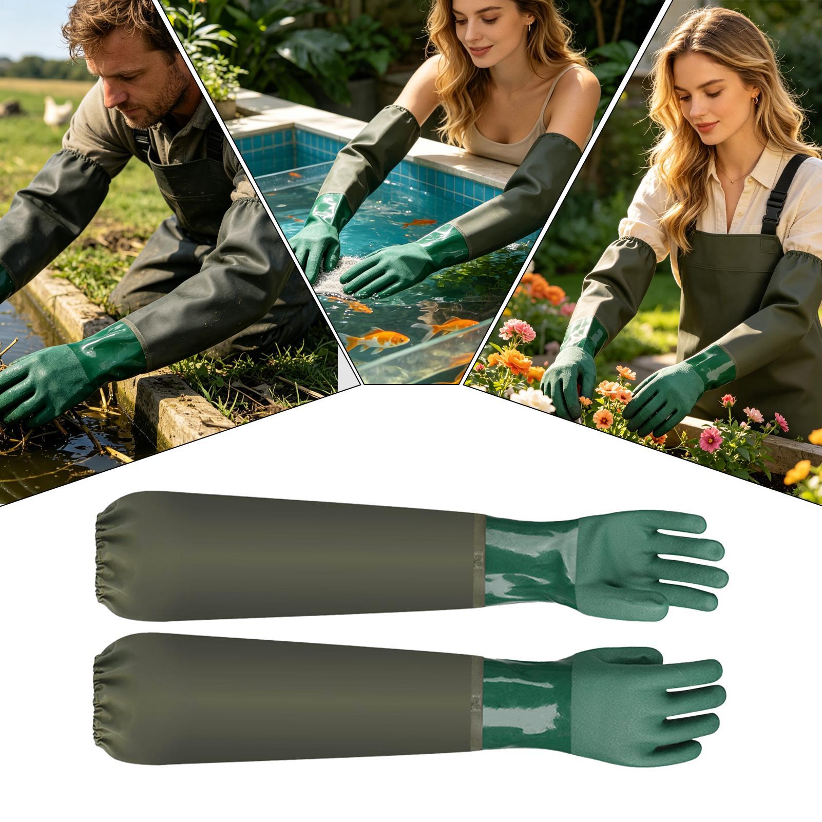 Waterproof Rubber Gloves Long  - Rubber Glove Cleaning recensie en prijs