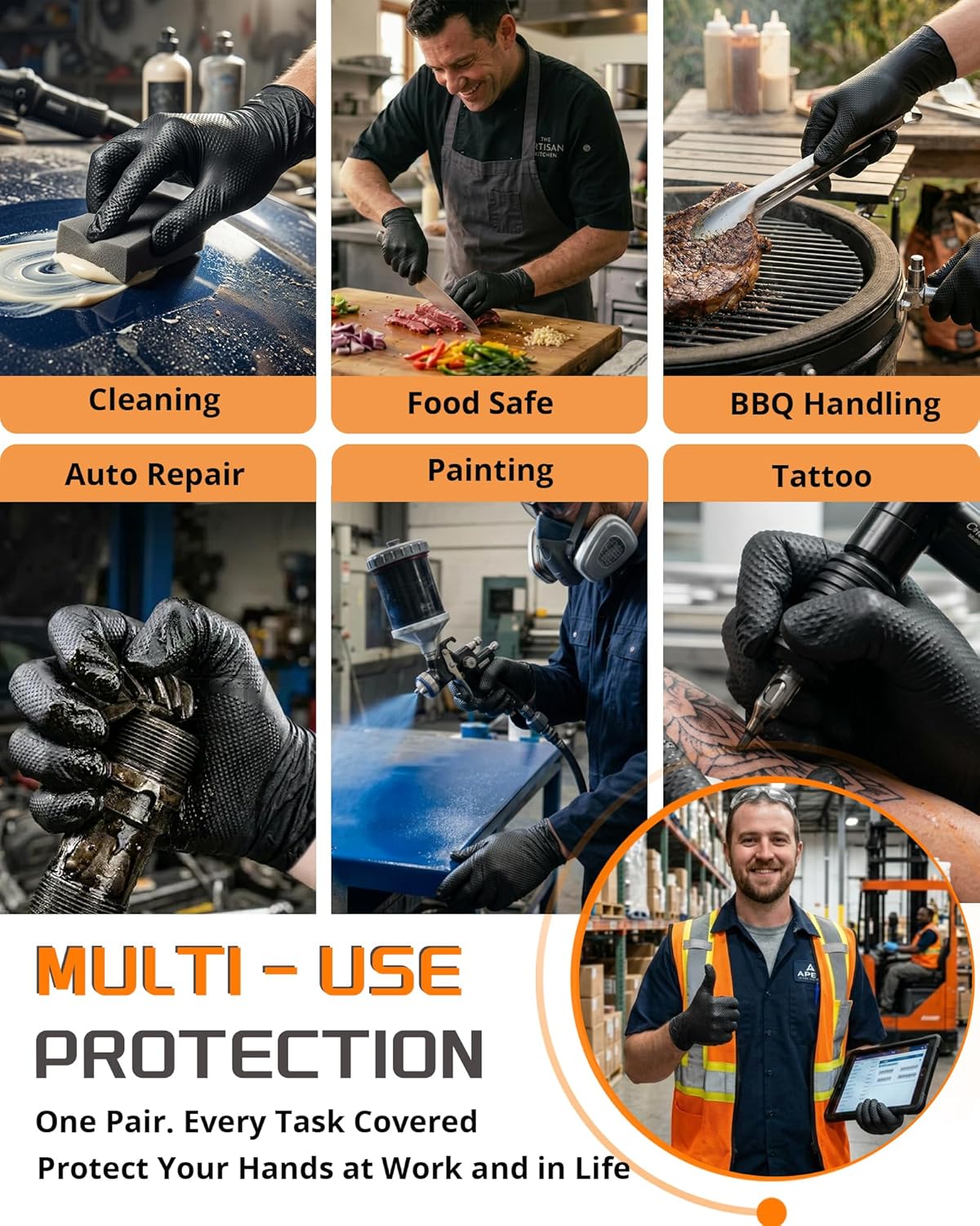 9mil Heavy Duty Disposable Nit - Nitrile Mechanic Glove recensie en prijs