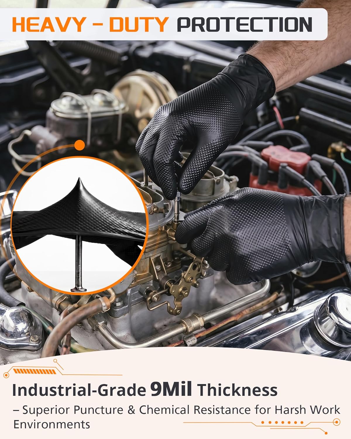 9mil Heavy Duty Disposable Nit - Nitrile Mechanic Glove recensie en prijs
