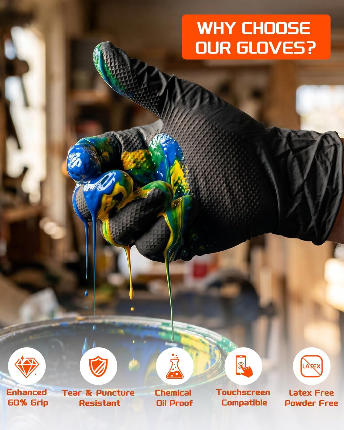 9mil Heavy Duty Disposable Nit - Nitrile Mechanic Glove recensie en prijs