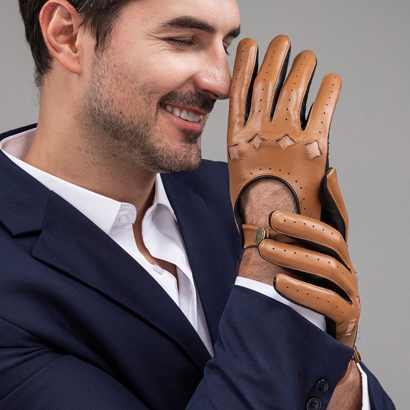Men Leather Gloves Motorcycle  - Leather Driving Glove recensie en prijs