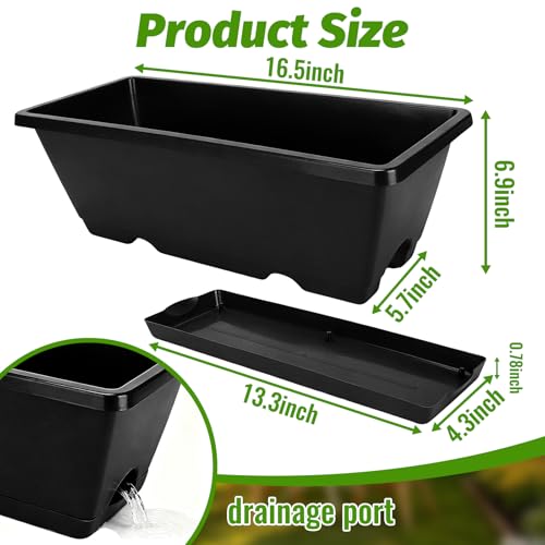 7 Black 17-Inch Rectangular Pl - Gardening Glove Waterproof recensie en prijs