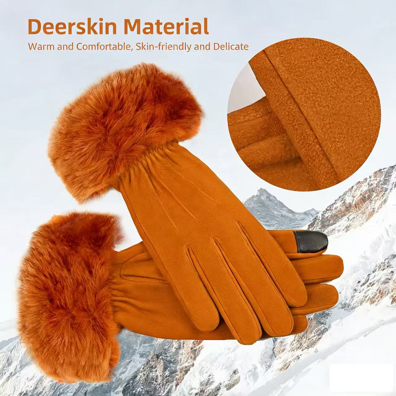 Women's Deerskin Warm Gloves A - Wool Glove Lined recensie en prijs