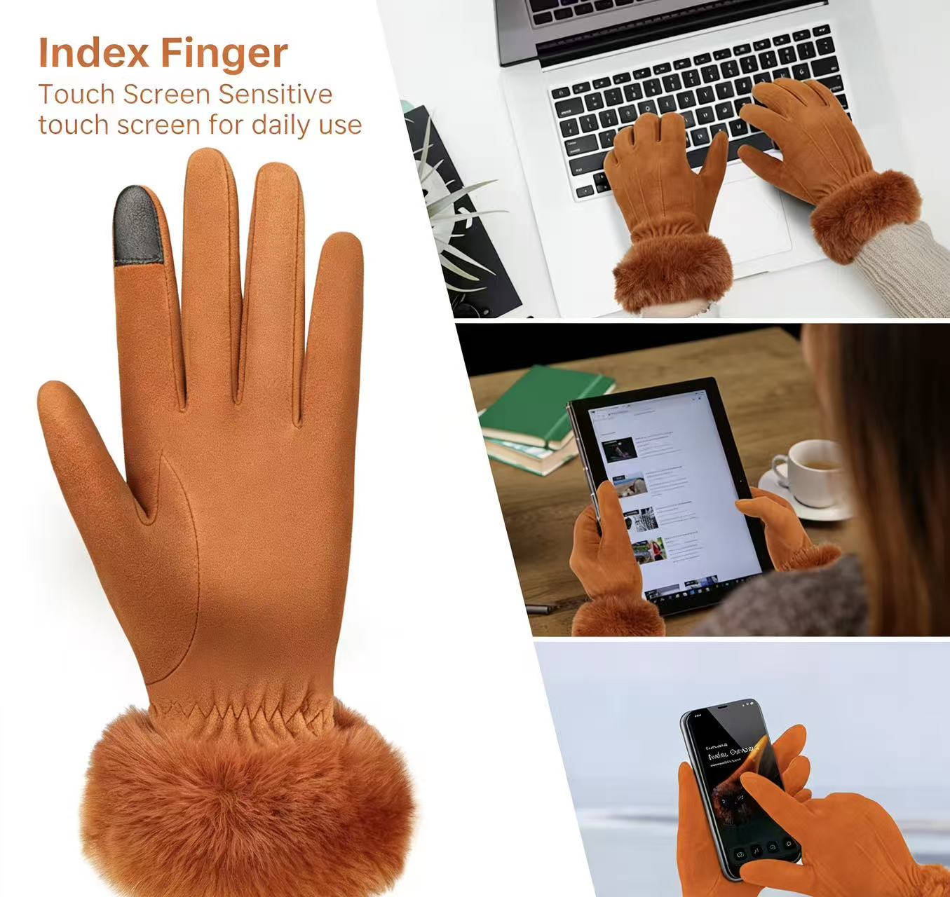 Women's Deerskin Warm Gloves A - Wool Glove Lined recensie en prijs