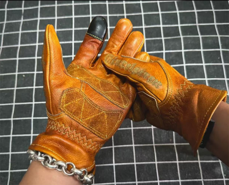 Handmade Genuine Leather Retro - Motorcycle Glove Knuckle recensie en prijs
