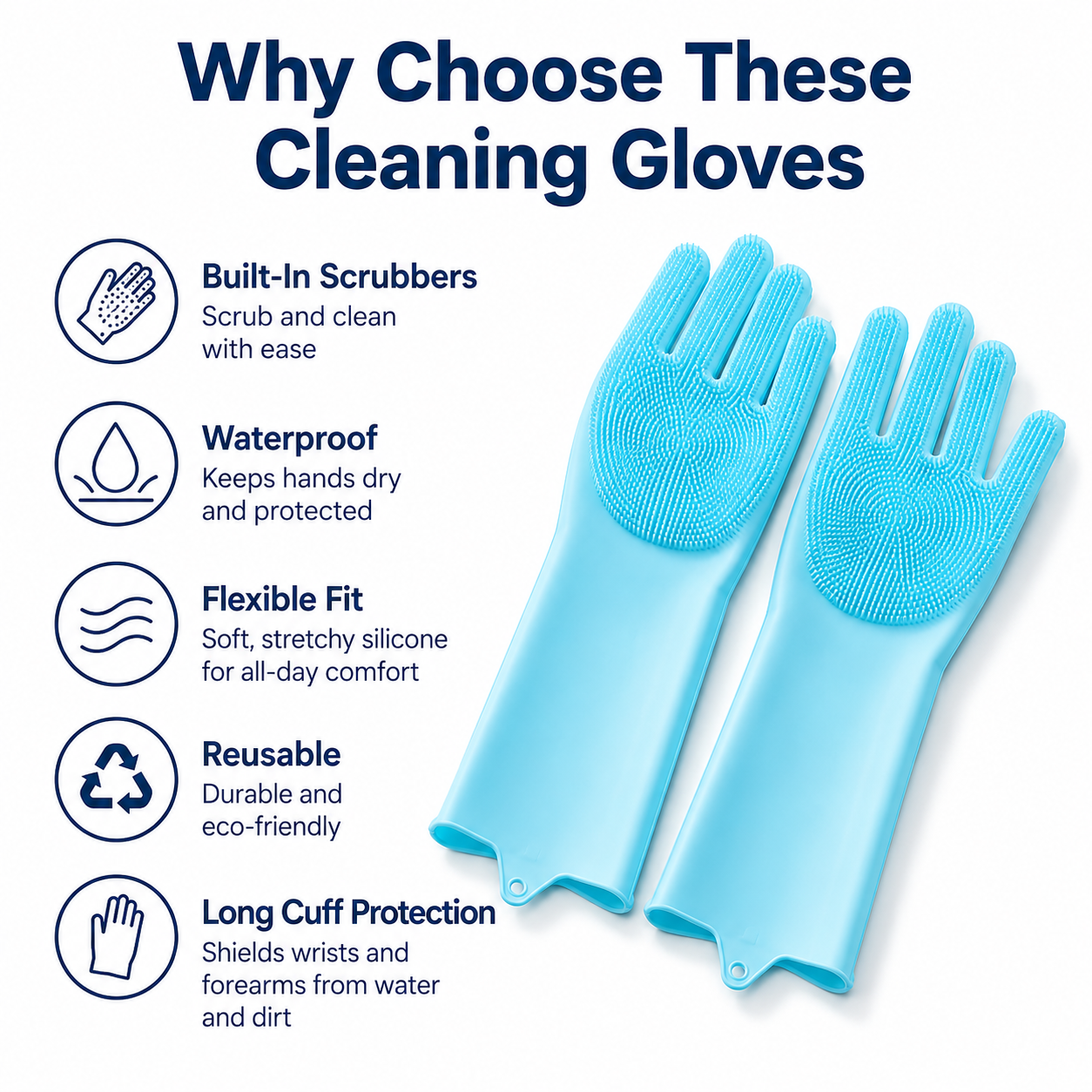 1 Pair Silicone Cleaning Glove - Dish Glove Rubber recensie en prijs