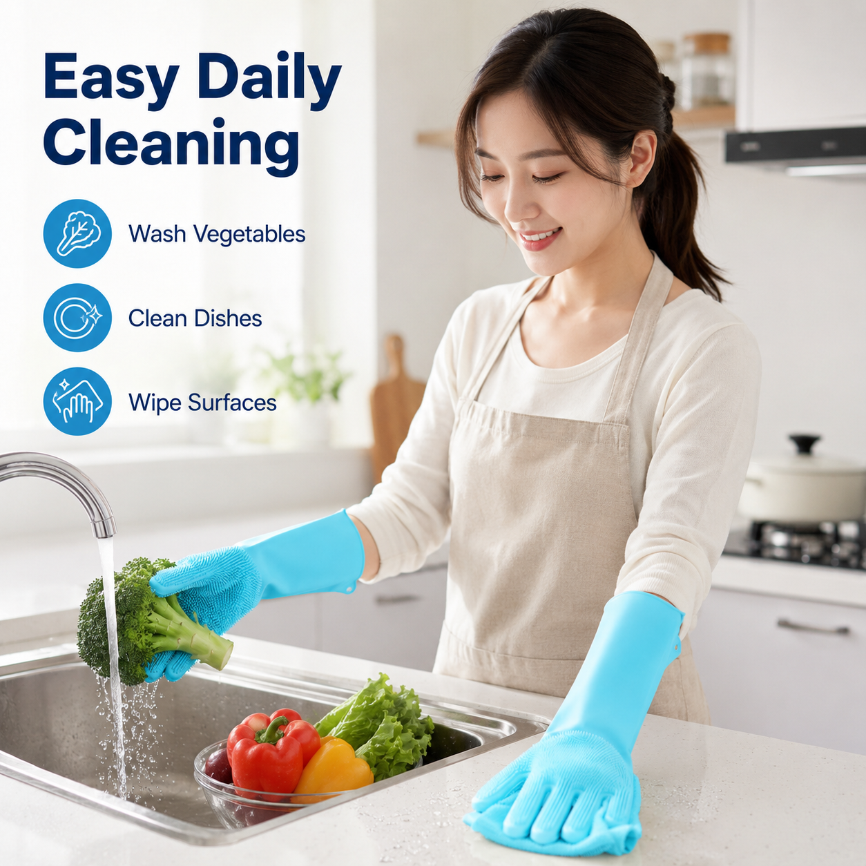 1 Pair Silicone Cleaning Glove - Dish Glove Rubber recensie en prijs