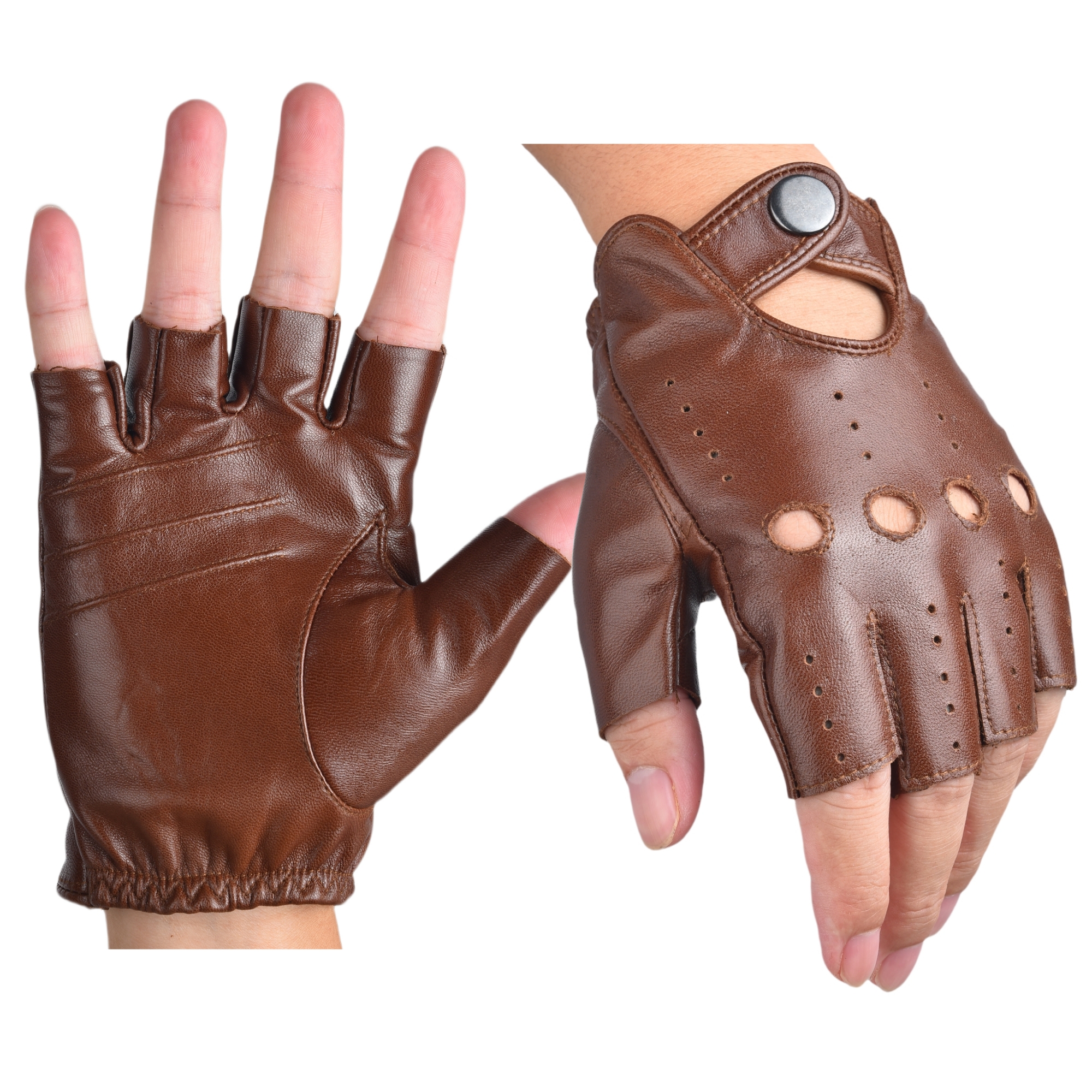 Mens Fingerless Half Finger Le - Leather Driving Glove recensie en prijs