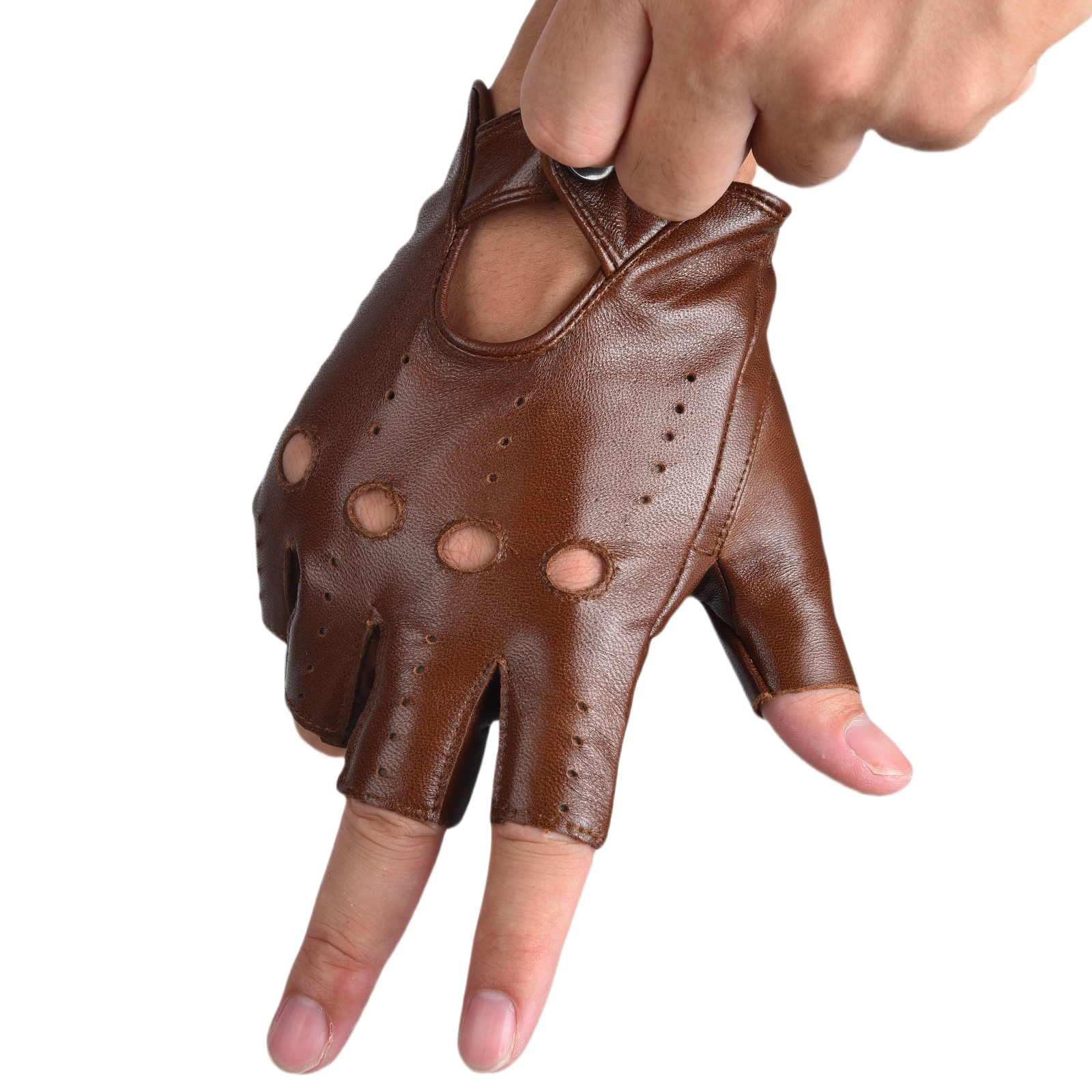 Mens Fingerless Half Finger Le - Leather Driving Glove recensie en prijs