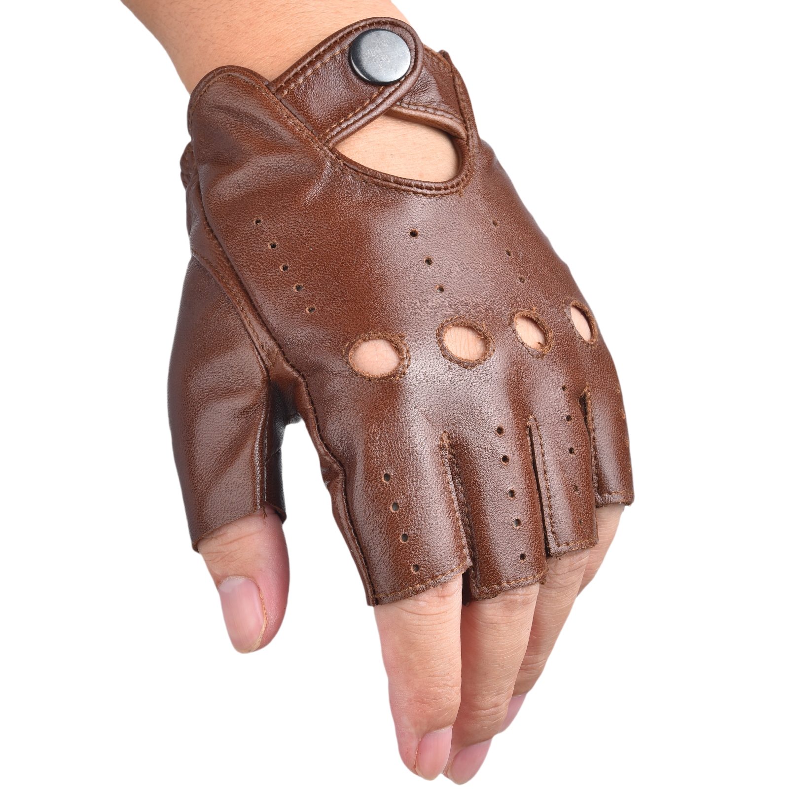 Mens Fingerless Half Finger Le - Leather Driving Glove recensie en prijs
