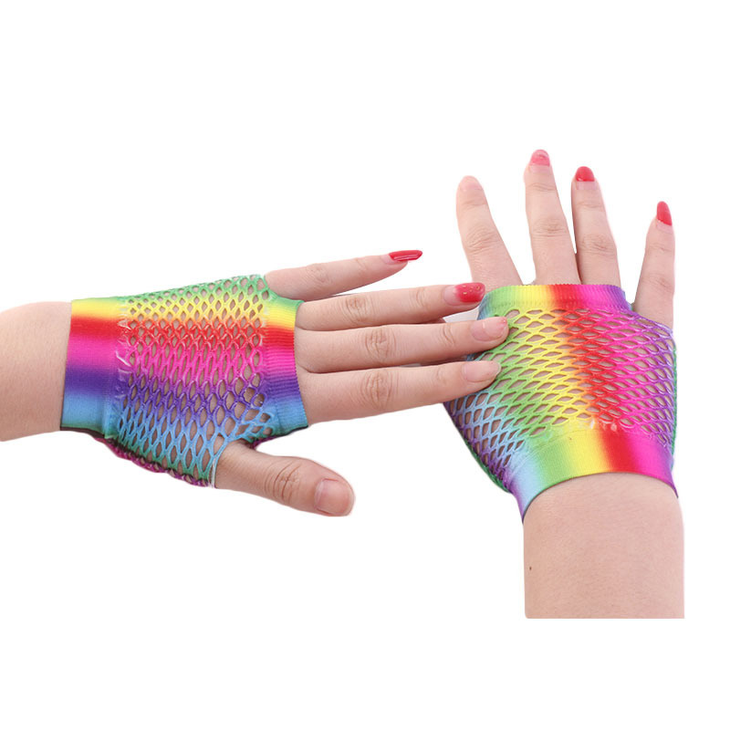 Ladies Sexy Rainbow Color Shor - Fingerless Glove Knit recensie en prijs