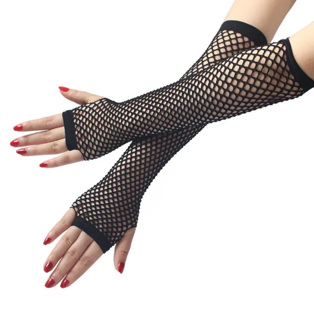 Women Neon Fishnet Long Finger - Fingerless Glove Knit recensie en prijs