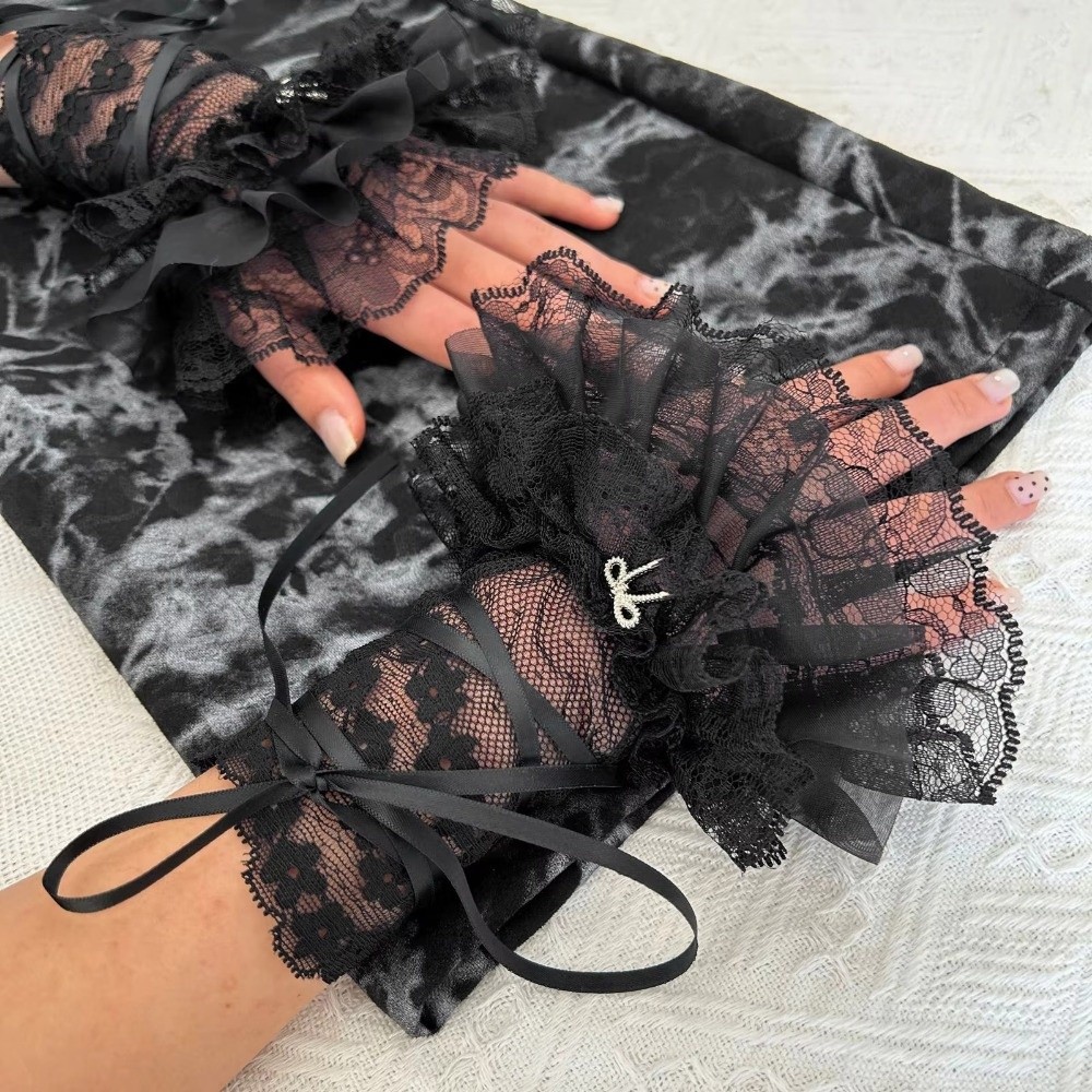 1Pair Black/White Fingerless G - Fingerless Glove Knit recensie en prijs