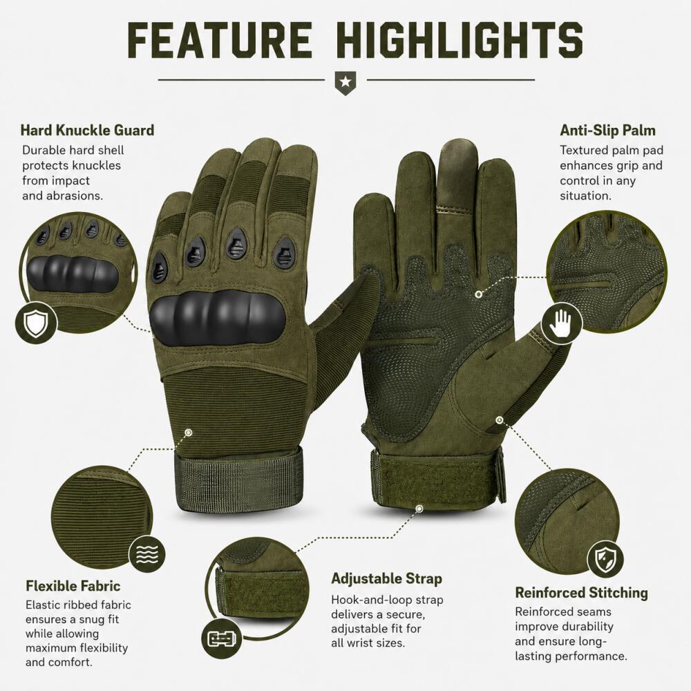 Full Finger Tactical Gloves wi - Motorcycle Glove Knuckle recensie en prijs