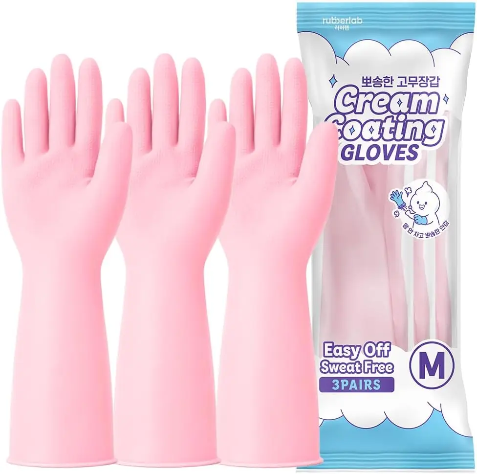 3 Pairs Cream-Coating Rubber G - Rubber Glove Cleaning recensie en prijs