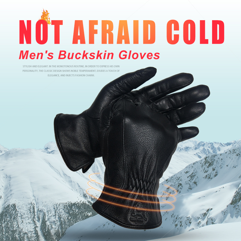  Winter Men's Black Buckskin  - Wool Glove Lined recensie en prijs